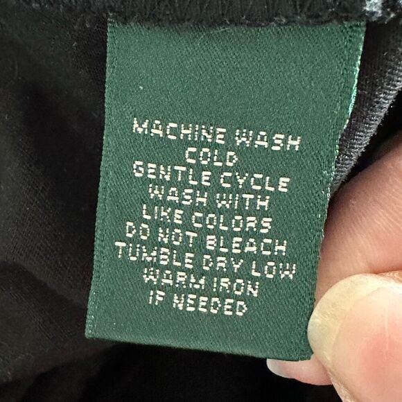 Lauren Active Ralph Lauren Pants Women 12 Black Crop Straight‎ Stretch - Picture 7 of 11